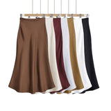 9225-1 Spring New Silk-Skinty Texture Slimming Skirt HZ1208