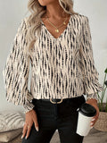 Ladies V Collar Elegant Autumn Shirt HZ1208