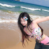 Summer Dopamine Wearing Sweet Hottie Small Coat Sling Design Small Love Cute Little Vest Girl Wear HZ1208