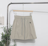 Design-Sensitive Niche Dress Half-Dress Woman Tight Waist A Trouser Skirt Open Fork Quick Dry Casual Skirt 8183 HZ1208