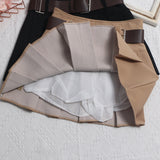 Real Shooting With Belt 100-Fold Skirt 2025 Summer Korean Version Of Small Short Skirt High-Waisted A Word Umbrella Skirt 8282 HZ1208