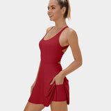 Sexy Women's New Show-Back Sports Dress Shorts Built-In Shorts High-Ball HZ1208