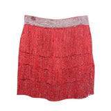 Shiny Tassel Dress Girl Autumn Design Small Babes Dance Irregular A Short Skirt 9039 HZ1208