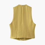 2025 Summer New Women's Gold Button Dress Silk T-Sense Trousers Suit Women HZ1208