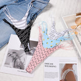 Printed Cotton Double Fine With Sexy Thong Lady English Letter Logo Thong Love T Trousers Women Cotton Crotch HZ1208