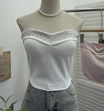 Design Sense Of Small Heavy Industry Drilled With Chest Pad Inside The Bottom Of The Coat Short Vest Woman 8029 HZ1208