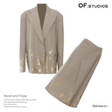 25 Spring And Summer New Intention Graffiti Hot Loose Version Of The Suit + Half Skirt Two-Piece Set Female 1779 HZ1208