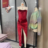 Sexy Women's New Sleeveless Shoulder-Meared Waist Babes Dress HZ1208