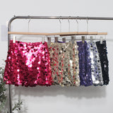 Real Shooting Heavy Industry Glitter Bling Bling Dress Babes Night Shop High-Waisted Ass A Short Skirt 1029 HZ1208