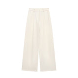 Women's Women's Cotton T-Shirted And Coated High-Waist Broad Leg Trousers Casual Set HZ1208