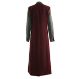 25 Autumn Colling Color Splicing Angola Red Striped Long Wind Coat Coat 1813 HZ1208