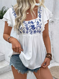 2025 Summer New Printed Collar T-Shirt Shirt HZ1208