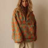 Korean Back Letter-Print Hooded Jacket Suit Women Loose Leisure Relaxation Atmosphere Sense Sports Style Two Sets HZ1208