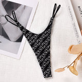 Printed Cotton Double Fine With Sexy Thong Lady English Letter Logo Thong Love T Trousers Women Cotton Crotch HZ1208