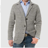 Fashion New Products - Dress Men's Casual Long-Sleeved Pure Color Knit Coat Men's Coat HZ1208
