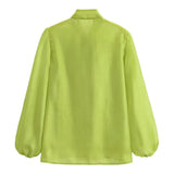 2025 Women's New Long-Sleeved Beaded Bright-Faced Shirt 23348 HZ1208