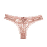 Sexy Rear Ribbon Ribbon Lace Side Trousers Low-Rise Cotton Crotch Large Size Elastic Lace T-Trousers HZ1208