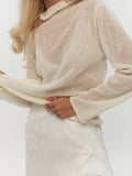 Autumn 2025 New Hollow Sweater Women Wind Soft Loose Knitted Long-Sleeved Cover Hot HZ1208