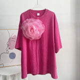 2025 Summer New Hot Water Washing Wax Dye Faded Short-Sleeved Street Style To Make Old Cotton T-Shirt Girl HZ1208