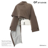 25 New Super Personality Irregular Tailoring Cape Coat Top Female 1777 HZ1208