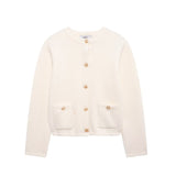 Autumn New Gold Buckle Trim Knitted Coat 6427144 HZ1208