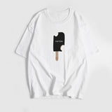 Hot Sales Of Retro Simple Print T-Shirts In The Summer Free-Round Collar Pure Cotton Short Sleeves HZ1208