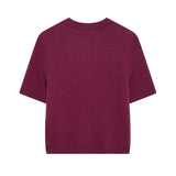 Autumn And Winter New Bow Buckle Buckle Short-Sleeved Knit Coat 9598201 HZ1208