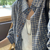 Korean Plaid Shirt Women 2025 Spring And Autumn New Loose Lazy Trinkets Coat HZ1208