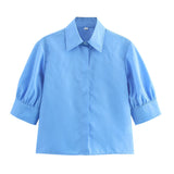 Summer New Women's Short-Sleeved Shirt Wide Fan Flute Dress 2731046 HZ1208