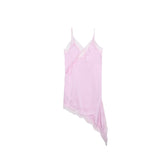 Z New Female V-Neck Lace Decoration Asymmetric Sling Dress 5919200 HZ1208