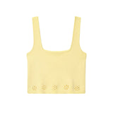 Z-Neck Wide Shoulder-Coat 3884009 Hollow Embroidered Knitted Miniskirt 3581010 HZ1208