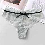 Sexy Three-Dimensional Lace T-Shirt Trousers Legs Around The Waist Delicate Embroidered Cotton Crotch Lady Thong HZ1208