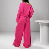 Women's Clothing 2025 Autumn And Winter New Fashion Tops Fit Casual Trousers Set HZ1208