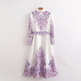 2025 Women's Clothing Positioning Printing Long-Sleeved Shirt Dress 585 HZ1208