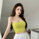 2025 New Summer Breast-Wear Thai Sexy Hottie Small Sling With Short Vest Women Wrapped In Pure Desire Top HZ1208