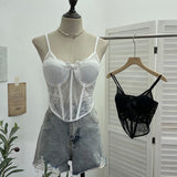 Real Shoot Spice Girls With Chest Pads Fish Bone Lace Sexy Sling Vest Short Boobs On The Back Of The Dress Woman 1127 HZ1208