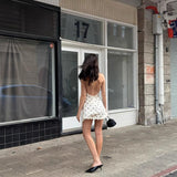 Summer New Women's Heart Girl Pure Desire To Hang Neck Lace Lace V-Neck Dress Skirt HZ1208