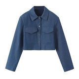 Women's Autumn 2025 Folding Wide Leg Trousers + Short Coat Set HZ1208