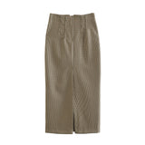 Lattice Double Buckle Blazer 8750331 Lattice Straight Dress 8917331 Set HZ1208