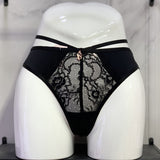 Squeak Low-Waisted T-Trousers Sexy Trousers Cotton Crotch Breathable Fine Strip Metal Hanging Water Drill Tong Trousers HZ1208