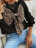 Autumn And Winter Vintage Leopard Long-Sleeved Coat Top HZ1208