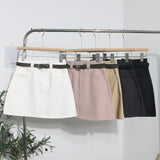 Real Shooting Kin Color High-Rise Thin Bag Hip Skirt 2025 New Hundred With Belt A Short Skirt 9997 HZ1208