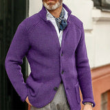 Fashion New Products - Dress Men's Casual Long-Sleeved Pure Color Knit Coat Men's Coat HZ1208