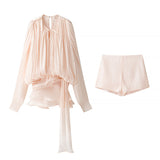 Temperament Lantern Dress Women's Spring New Short Skirt To Collect Irregular Lotus Leaf Edge Tie HZ1208