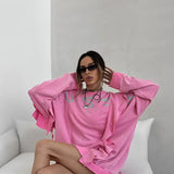 Street Wind Collar Long Loose Lotus Leaf-Backed Women's Sadopamine Fashion Print Coat Top HZ1208