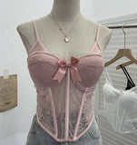 Real Shoot Spice Girls With Chest Pads Fish Bone Lace Sexy Sling Vest Short Boobs On The Back Of The Dress Woman 1127 HZ1208