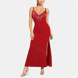 Sexy Sling Lace Dress Black Dress With Built-In Body Shaping HZ1208