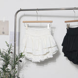 The Real Shot Of The Ballet Style White Fluffy Half Skirt Woman Loose High Waist Cake Skirt A Word Super Short Skirt 8879 HZ1208