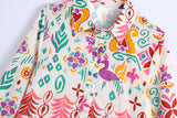 2025 Spring Women's Long Sleeve Positioning Print Dress 1725 HZ1208