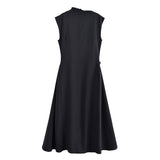 Spring New Niche Half-Necked Sleeveless Dress HZ1208